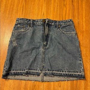 Free People denim skirt, distressed style size 6